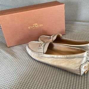 Gold Coach Loafers